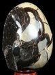 Septarian Dragon Egg Geode - Black Crystals #54557-2